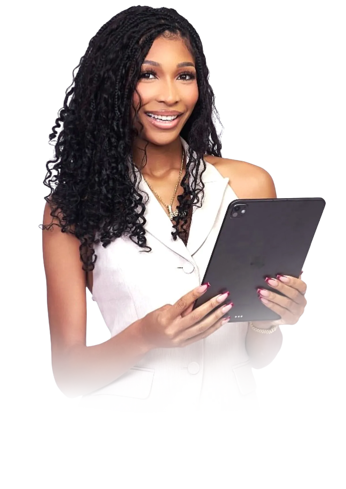 DBA founder with iPad